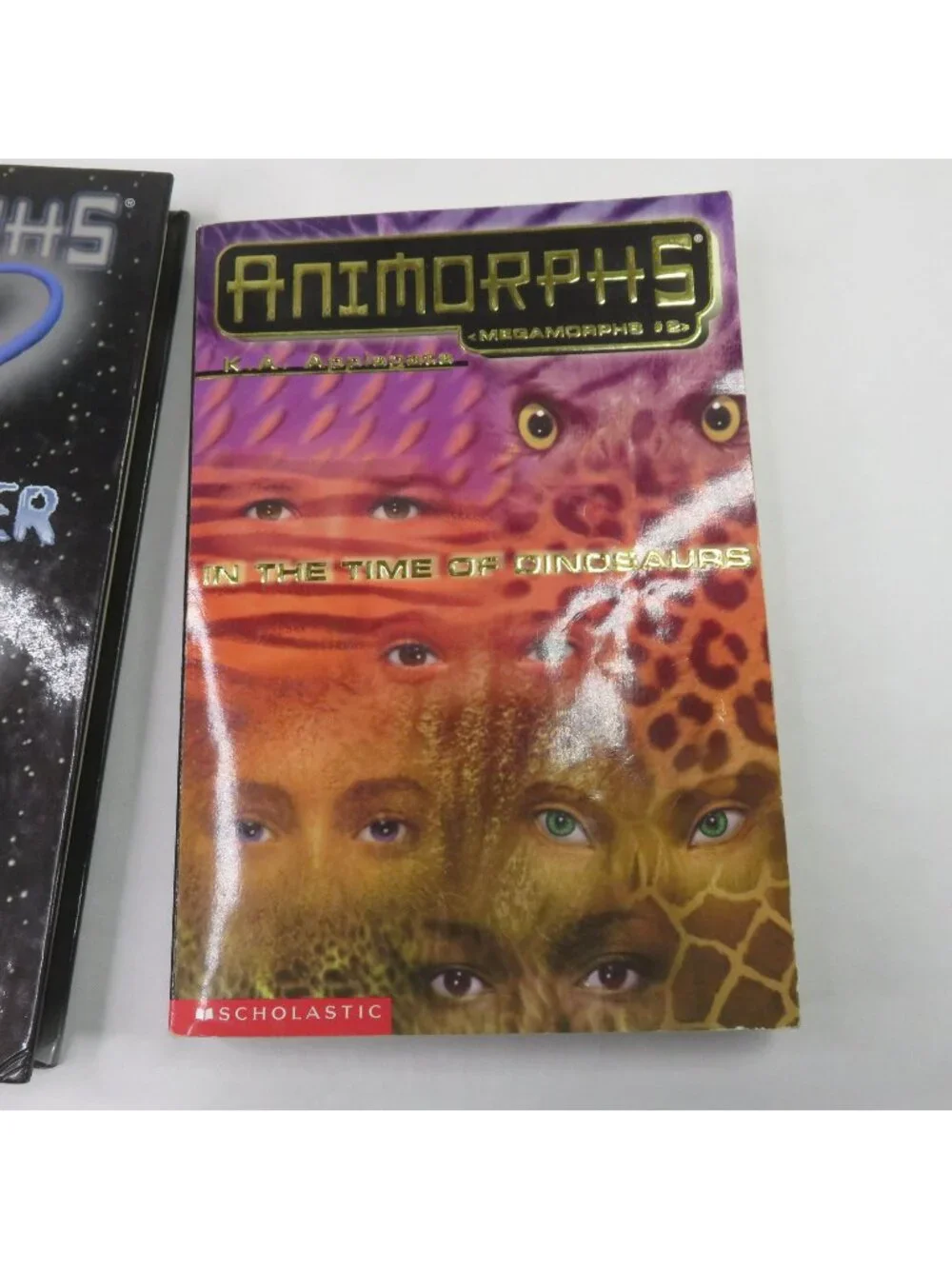 Animorphs Books Visser and In the Time of Dinosaurs Lot of 2 KA Applegate